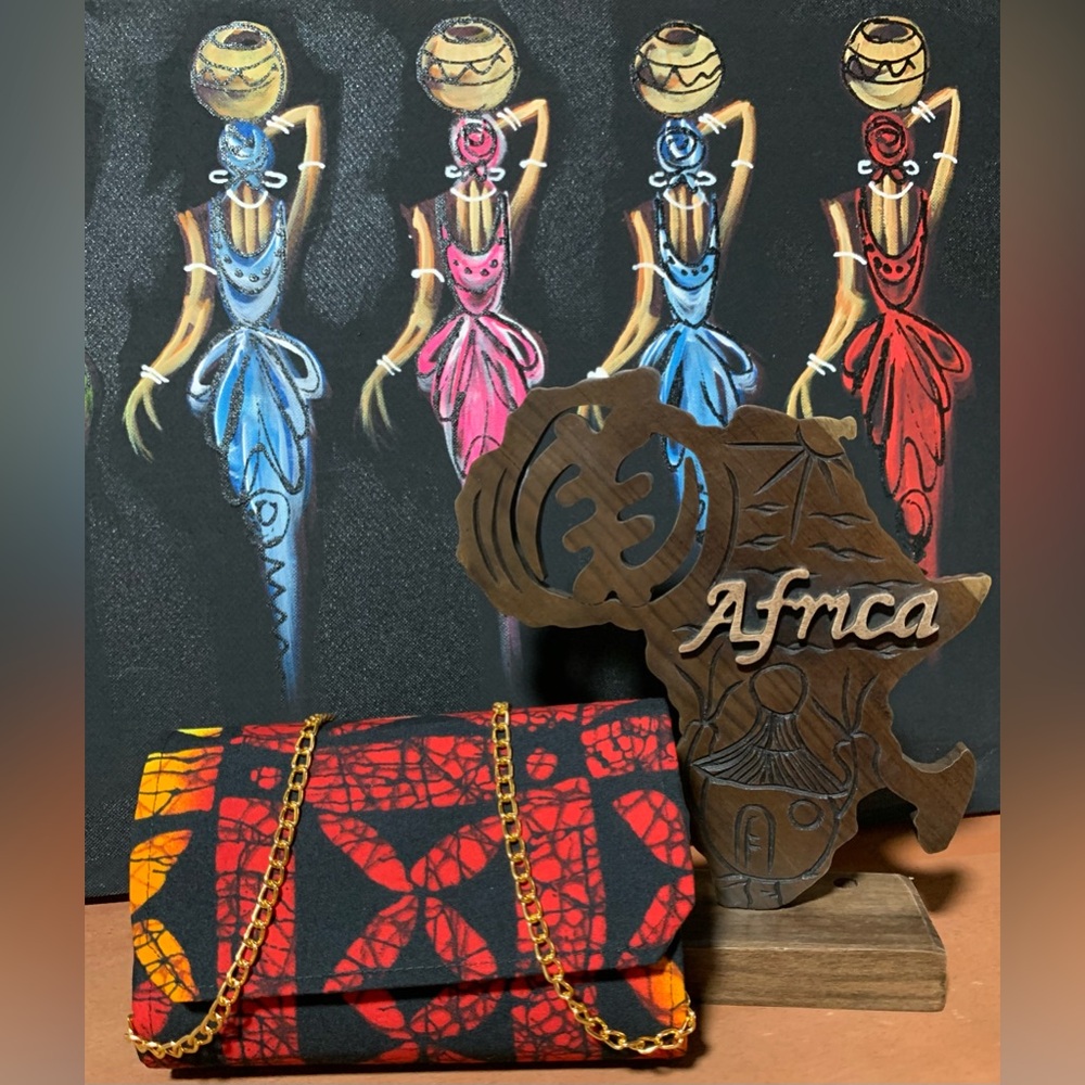 African Print Handmade Clutch/Shoulder Purse